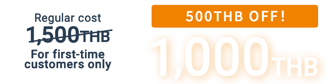 For first-time customers only: 1,000THB