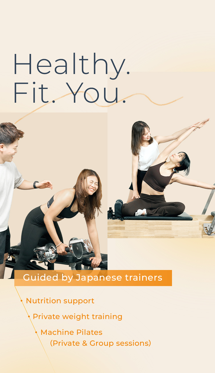 [ Fitness Mall Bangkok ] Guided by Japanese trainers / Nutrition support /Private weight training / Machine Pilates (private & group sessions)