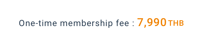 One-time membership fee: 7,990 THB