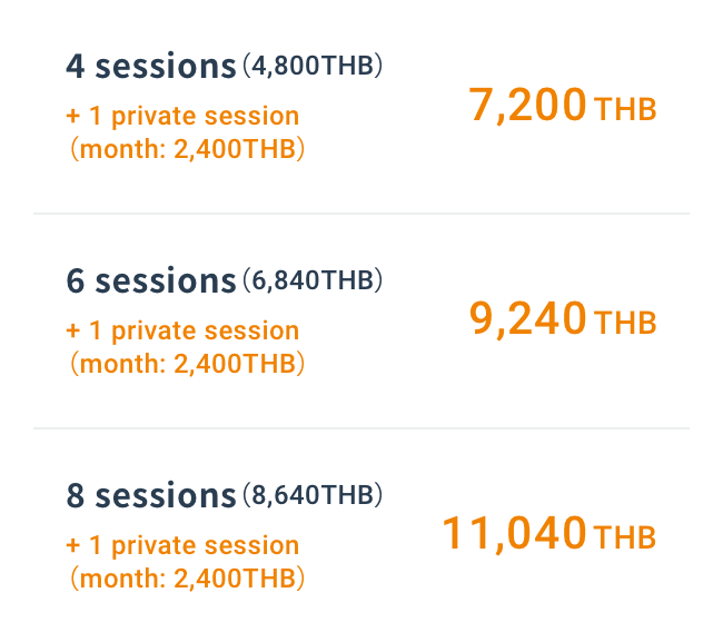 Monthly Plans with Private Session