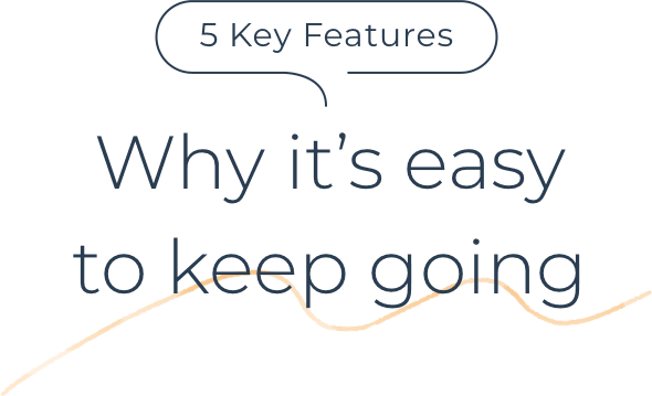 5 Key Features Why it’s easy to keep going